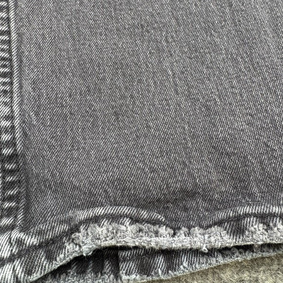 Abercrombie Fitch 90s Straight High Rise Jeans 35L 42x32‎ Faded Black Curve Love - Picture 3 of 16